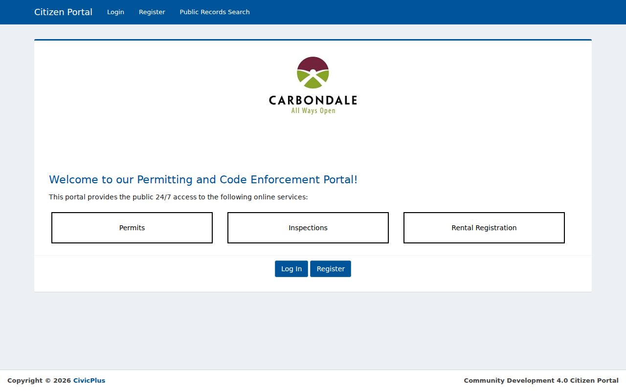 Carbondale city directory companion records in the Citizen Portal