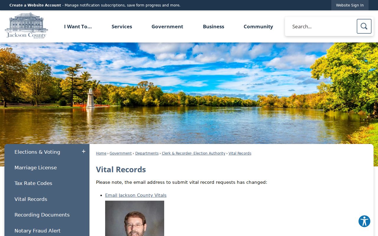 Jackson vital records for the Carbondale residents directory