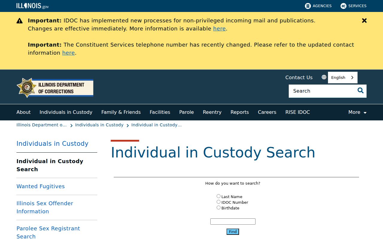 Carbondale resident lookup boundary on the Illinois custody search